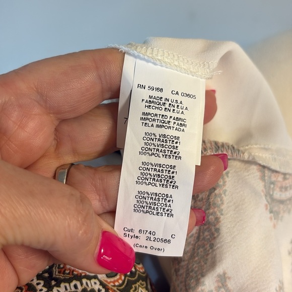 Karen Kane women’s desert Gypsy paisley print flowy tank top shell layer look XL - Picture 9 of 13